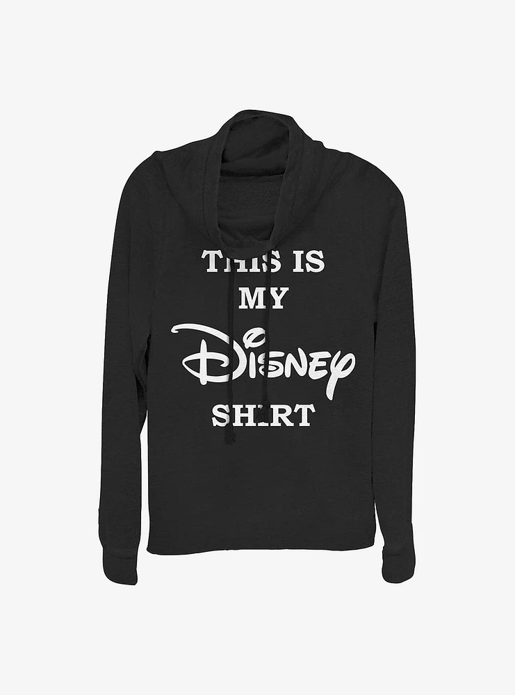 Disney My Shirt Cowl Neck Long-Sleeve Womens Top