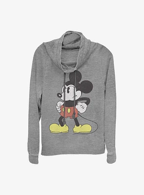 Disney Mickey Mouse Mightiest Cowl Neck Long-Sleeve Womens Top