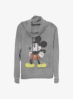 Disney Mickey Mouse Mightiest Cowl Neck Long-Sleeve Womens Top