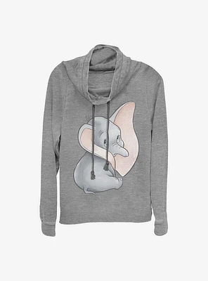 Disney Dumbo Just Cowl Neck Long-Sleeve Womens Top