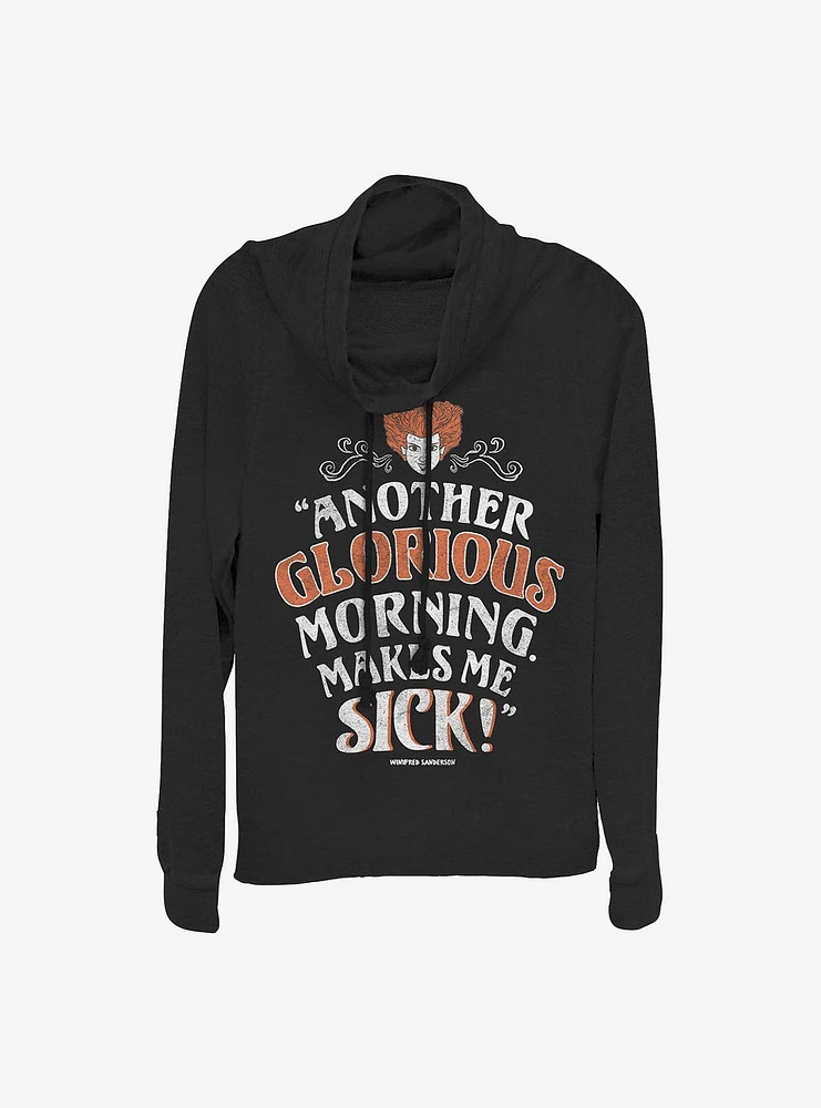 Disney Hocus Pocus Another Glorious Morning Cowl Neck Long-Sleeve Womens Top