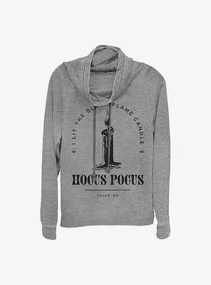 Disney Hocus Pocus Candle Stamp Cowl Neck Long-Sleeve Womens Top