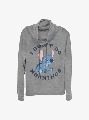 Disney Lilo And Stitch Mornings Cowl Neck Long-Sleeve Womens Top