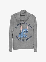 Disney Lilo And Stitch Mornings Cowl Neck Long-Sleeve Womens Top