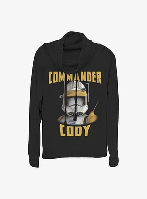 Star Wars: Clone Wars Cody Face Cowl Neck Long-Sleeve Womens Top