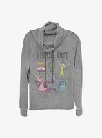 Disney Pixar Inside Out Feels Cowl Neck Long-Sleeve Womens Top