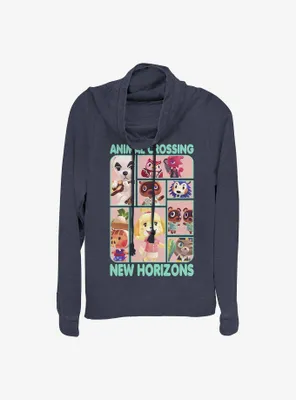 Animal Crossing New Horizons Box Up Cowl Neck Long-Sleeve Womens Top