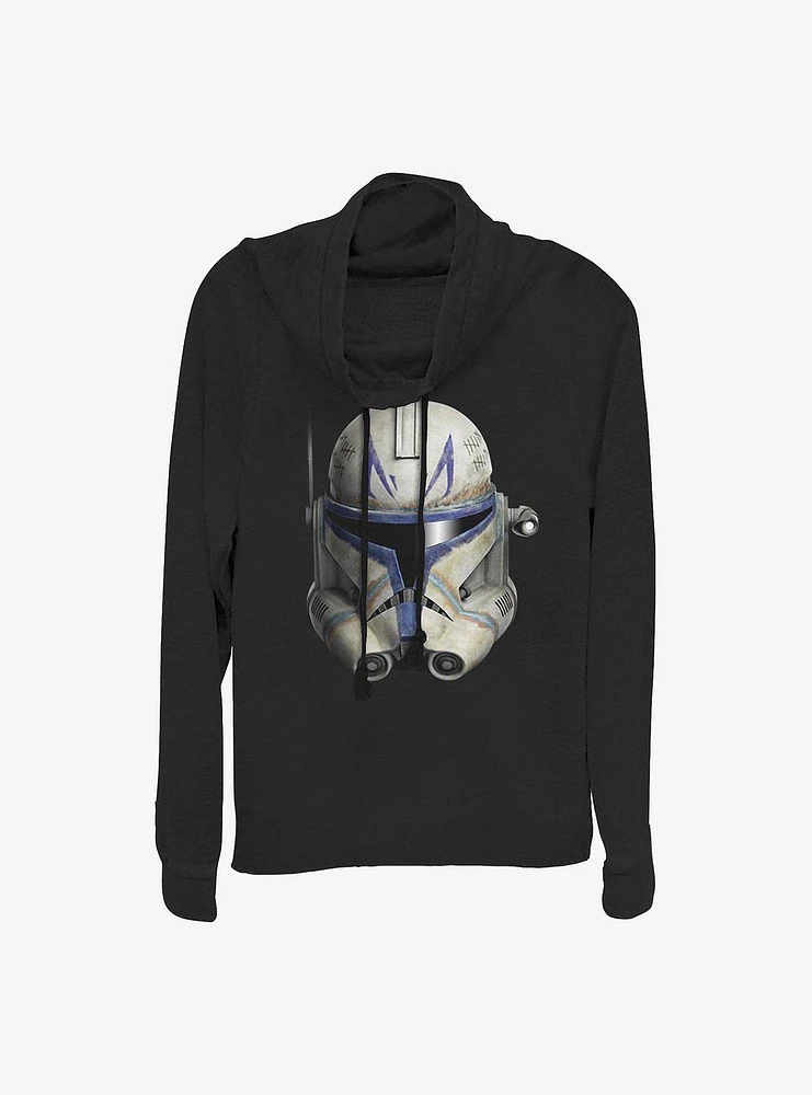 Star Wars: Clone Wars Rex Face Cowl Neck Long-Sleeve Womens Top