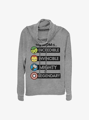 Marvel Avengers This Mom Is Cowl Neck Long-Sleeve Womens Top