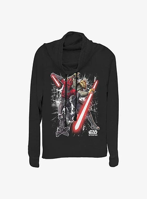 Star Wars: Clone Wars Sith Brothers Cowl Neck Long-Sleeve Womens Top