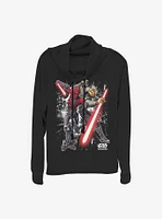 Star Wars: Clone Wars Sith Brothers Cowl Neck Long-Sleeve Womens Top