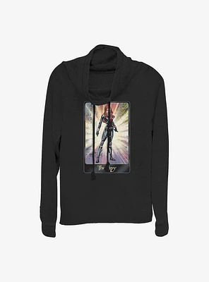 Marvel Black Widow The Cowl Neck Long-Sleeve Womens Top