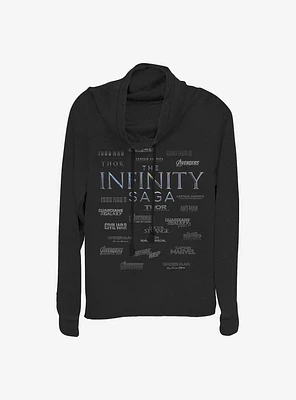 Marvel Saga Remembrance Cowl Neck Long-Sleeve Womens Top