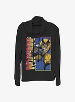 Marvel Wolverine Classic Comic Cowl Neck Long-Sleeve Womens Top