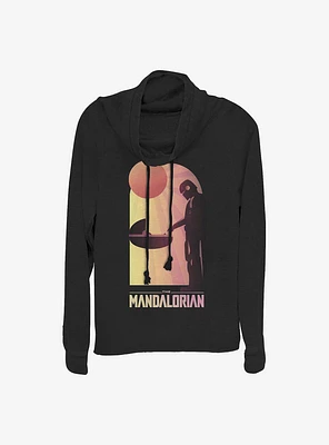 Star Wars The Mandalorian A Warm Meeting Cowl Neck Long-Sleeve Womens Top