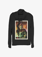 Star Wars The Mandalorian Armorer Card Cowl Neck Long-Sleeve Womens Top