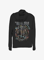 Star Wars The Mandalorian Brutal Surroundings Cowl Neck Long-Sleeve Womens Top