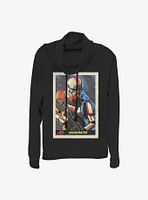 Star Wars The Mandalorian Incinerator Card Cowl Neck Long-Sleeve Womens Top