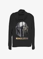 Star Wars The Mandalorian Mando Head Cowl Neck Long-Sleeve Womens Top