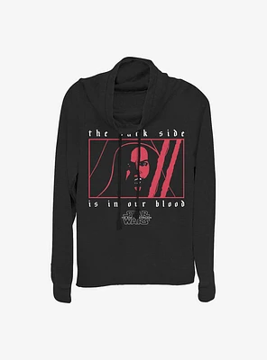 Star Wars Episode IX: The Rise Of Skywalker Sith Rey Cowl Neck Long-Sleeve Womens Top
