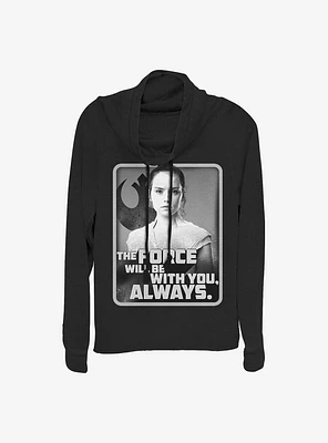 Star Wars Episode IX: The Rise Of Skywalker With You Rey Cowl Neck Long-Sleeve Womens Top