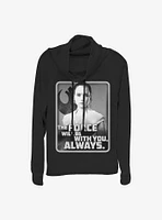 Star Wars Episode IX: The Rise Of Skywalker With You Rey Cowl Neck Long-Sleeve Womens Top