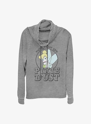 Disney Tinker Bell Get That Pixie Dust Cowl Neck Long-Sleeve Womens Top