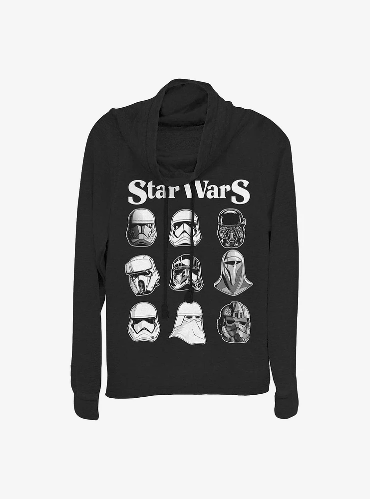 Star Wars Trooper Helms Cowl Neck Long-Sleeve Womens Top