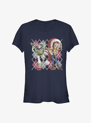 Disney Pixar Toy Story Argyle Christmas Girls T-Shirt