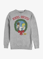 Beavis And Butt-Head Wreath Crew Sweatshirt