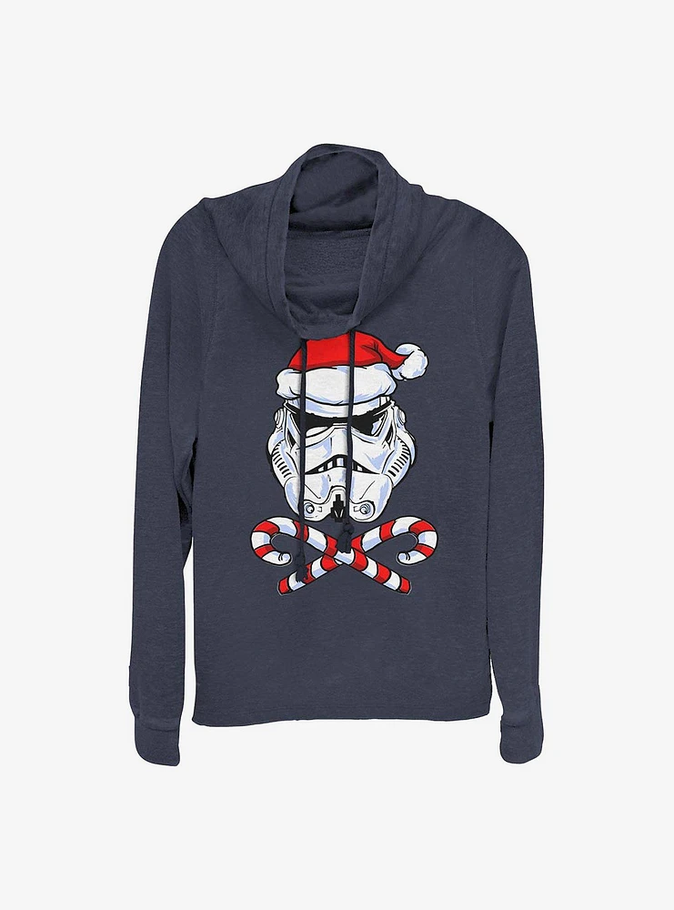 Star Wars Santa Trooper Cowlneck Long-Sleeve Girls Top