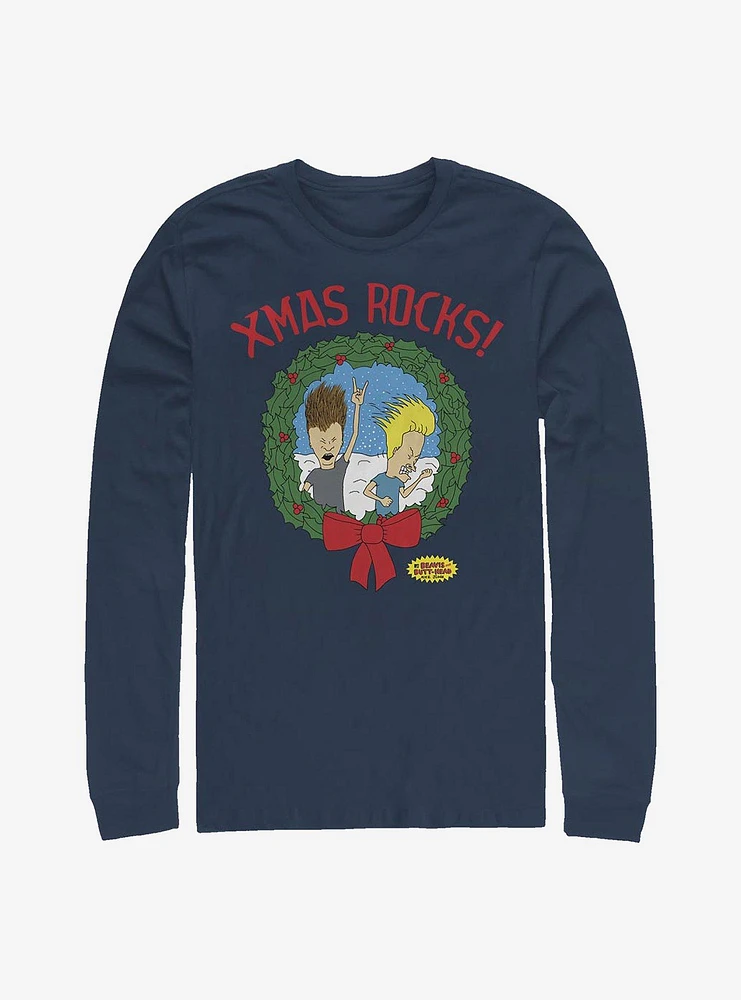 Beavis And Butt-Head Wreath Long-Sleeve T-Shirt