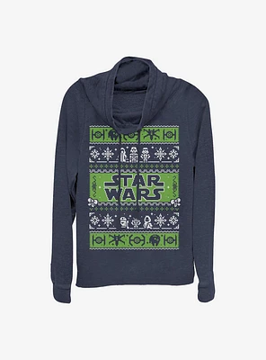 Star Wars Holiday Time Cowlneck Long-Sleeve Girls Top