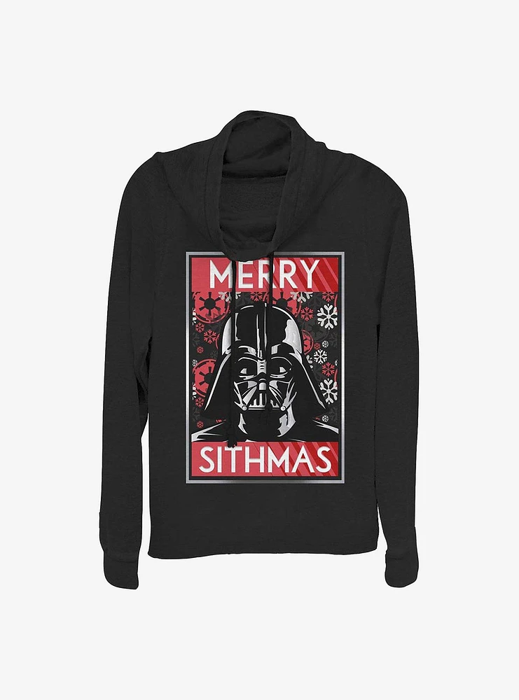 Star Wars Sithmas Vader Cowlneck Long-Sleeve Girls Top