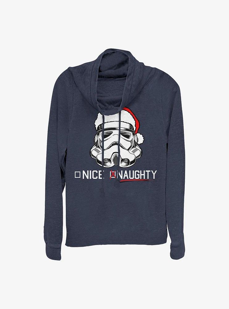 Star Wars Trooper Naughty List Cowlneck Long-Sleeve Girls Top