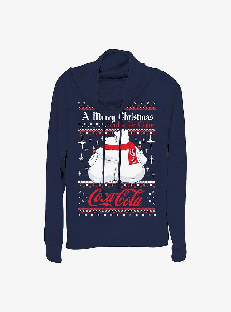 Coke Calls For A Cowlneck Long-Sleeve Girls Top