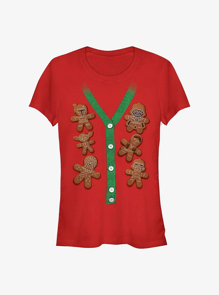 Star Wars Christmas Vest Holiday Cookies Girls T-Shirt