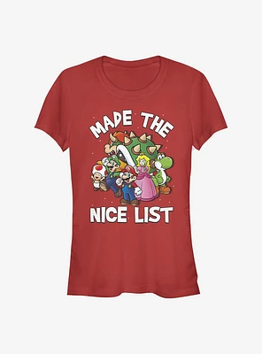 Nintendo Mario Nice List Girls T-Shirt