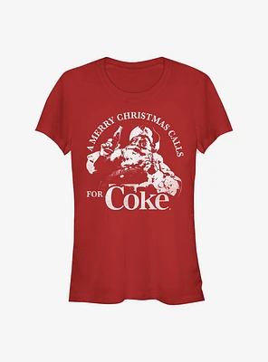 Coke A Merry Christmas Calls Comp Girls T-Shirt