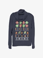 Nintendo The Legend Of Zelda Holiday Cowlneck Long-Sleeve Girls Top