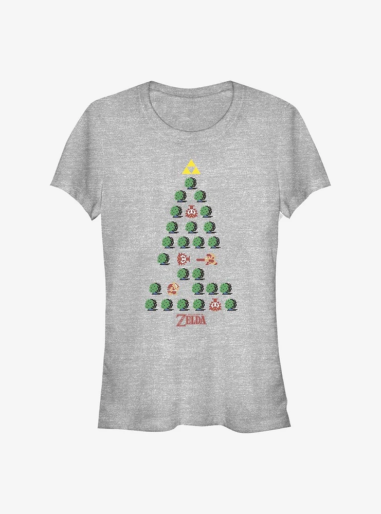 Nintendo The Legend Of Zelda Christmas Tree Girls T-Shirt