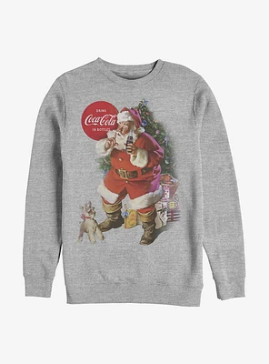 Coke Coca-Cola Surprised Puppy Crew Sweatshirt