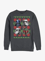 Star Wars Holiday Faces Crew Sweatshirt