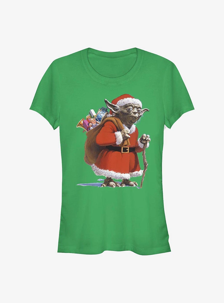 Star Wars Santa Yoda Girls T-Shirt