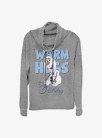 Disney Frozen Warm Hugs Holiday Cowlneck Long-Sleeve Girls Top