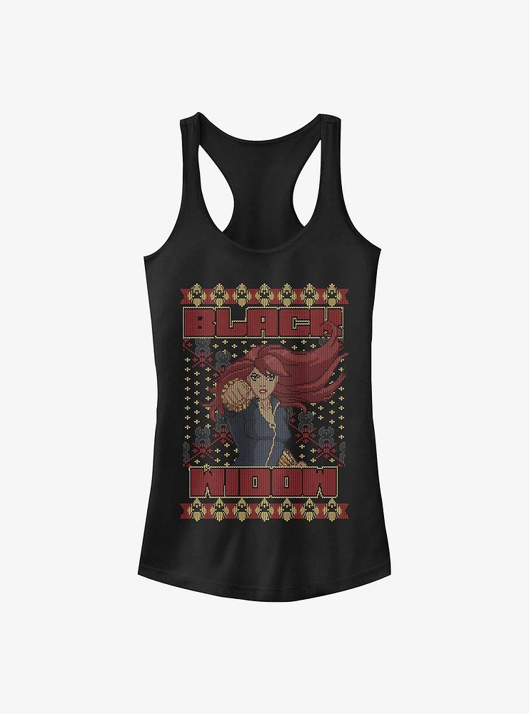 Marvel Black Widow Ugly Holiday Girls Tank