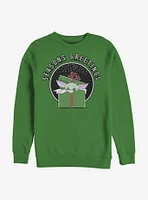 Star Wars The Mandalorian Child Seasons Greetings Crew Sweatshirt