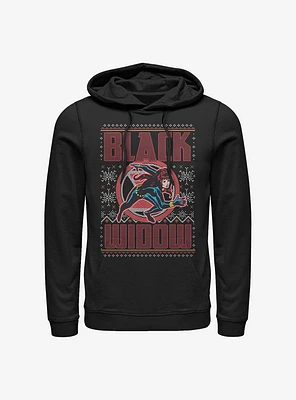 Marvel Black Widow Ugly Holiday Hoodie