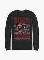 Marvel Black Widow Ugly Holiday Long-Sleeve T-Shirt