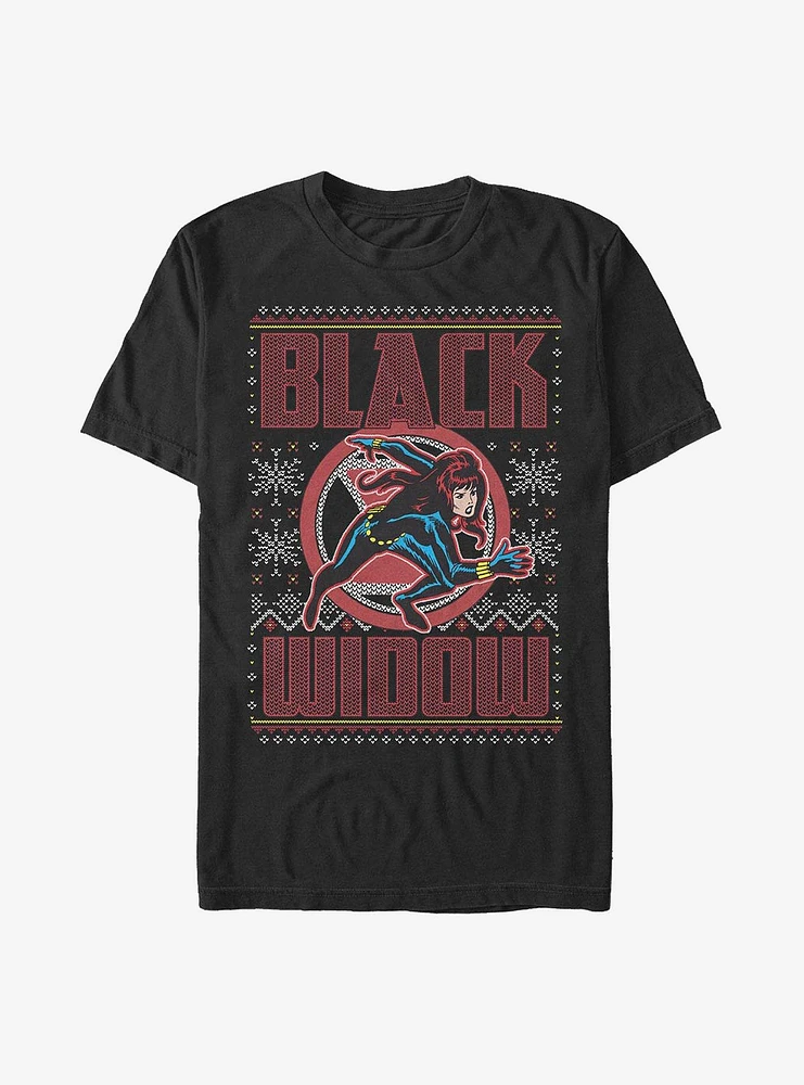 Marvel Black Widow Ugly Holiday T-Shirt